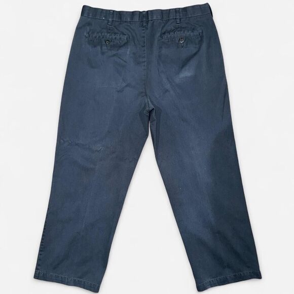 Croft & Barrow Navy Blue Men's Pleated Trouser Pants - Picture 6 of 8